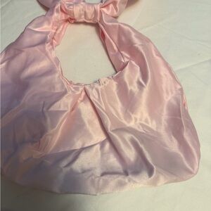 Pink Satin Bow Handbag